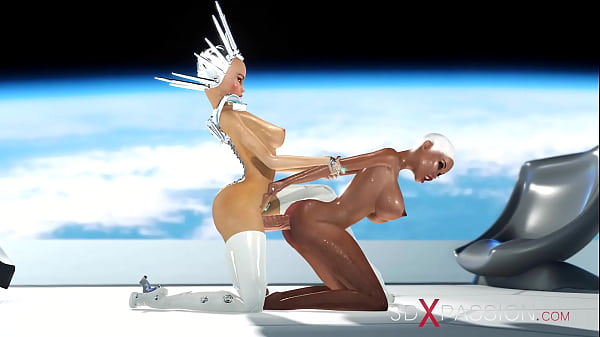 Sci-fi Female Android Shemale Plays With A Horny Black Girl In A Spacecraft thumbnail