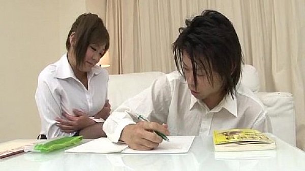 Naughty&nbsp;hiyoko morinaga uses her tits to stroke the cock