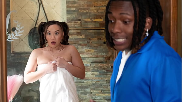 Asian Teen GetsSurprise Visit_From BBCIN THE_SHOWER