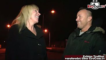 Deutsche Blonde Hausfrau Angeflirtet Auf Der Stra&Szlig E Und Gefickt