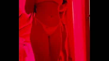 Trying on my bikinis