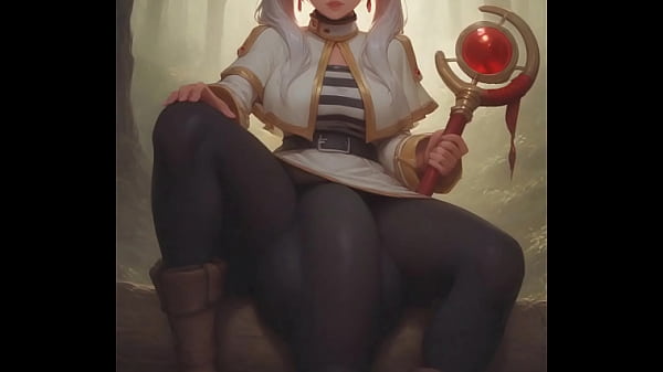 Nonton Hermosa Chica De Cabello Blanco Sentada En El Bosque thumbnail