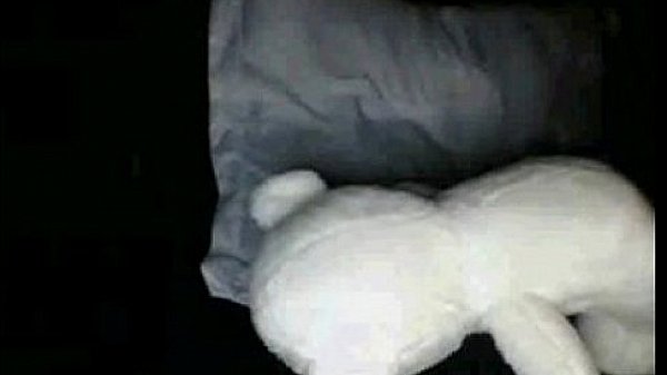 Sexy busty brunette teen masturbates on the bed 