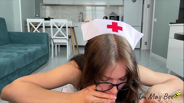 Emergency nurse call a life saving blowjob 