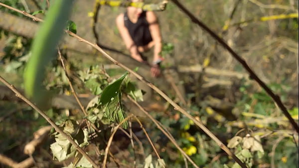 Farm girl gets down on her knees 