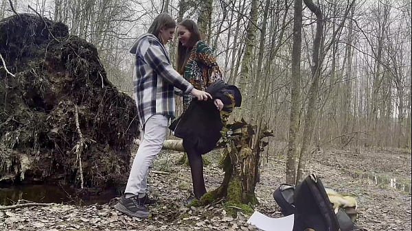 cute bustyteen gets fucked in theforest