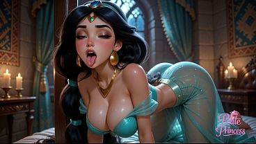 Petite Princess Jasmine Twerking Squirting Cum Orgasm In Palace Bedroom | Ai 4k Nsfw thumbnail