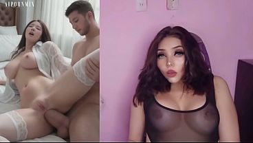 Koreana tetona recibiendo un duro anal y creampie masturbandome con ia