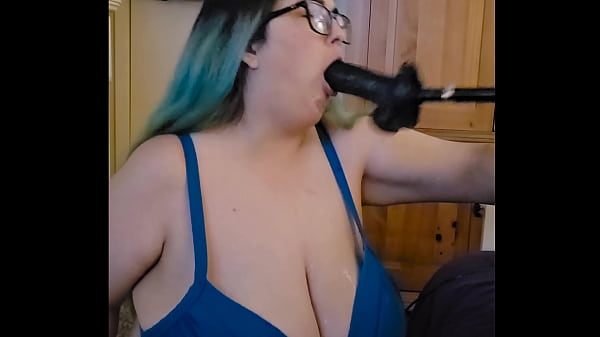 Dildo face fuck and tit fuck