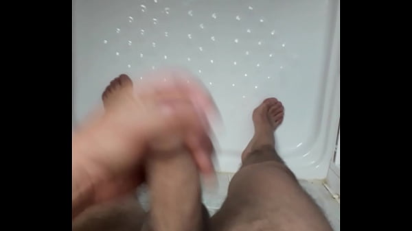 Rica paja en la ducha con leche 