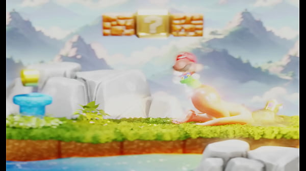 Tiny plumber fights to climb out blonde's butt&ndash; 3d nsfw animation