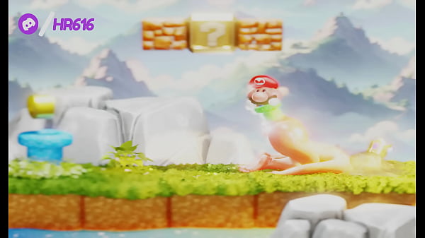 Tiny plumber fights to climb out blonde's butt&ndash; 3d nsfw animation