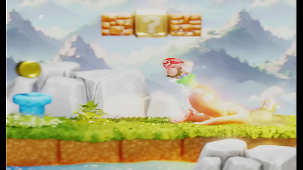 Tiny plumber fights to climb out blonde's butt&ndash; 3d nsfw animation 