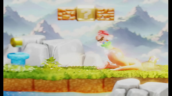 Tiny plumber fights to climb out blonde's butt&ndash; 3d nsfw animation