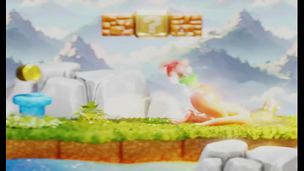 Tiny Plumber Fights to Climb Out Blonde's Butt&ndash; 3D NSFW Animation 