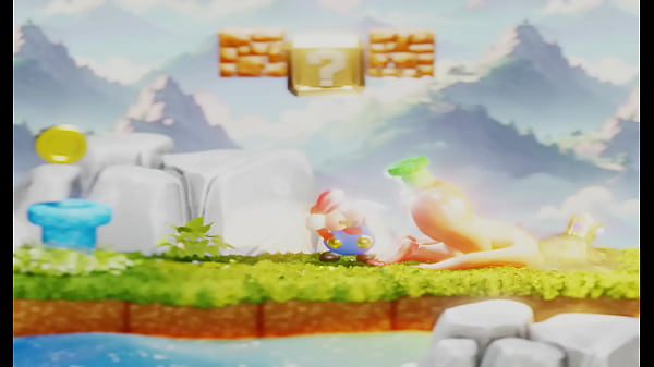 Tiny plumber fights to climb out blonde's butt&ndash; 3d nsfw animation 