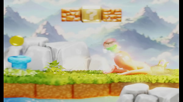 Tiny plumber fights to climb out blonde's butt&ndash; 3d nsfw animation