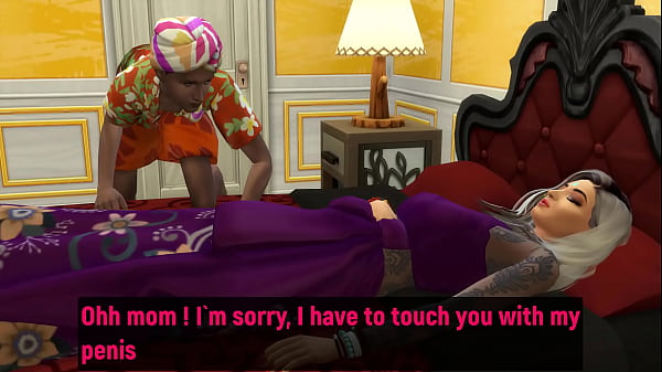 Step son go into mom room while she takes a nap and licks her pussy so he can fuck her indian mom and son