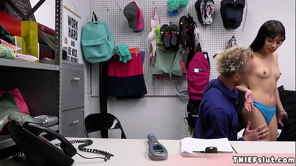 Beautiful Italian shoplifter teen caught and now her tight_pussy gets destroyed by_the mallcop