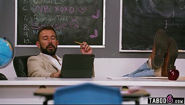 Nonton Tech Savvy Teacher Uses His Leverage On Two Innocent Teen Girls thumbnail