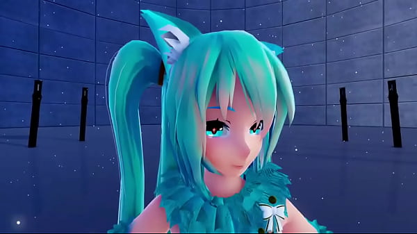 Blue K nights RayMMD 3D_VR180 Cat Fate Cosplay Adult Miku Girls
