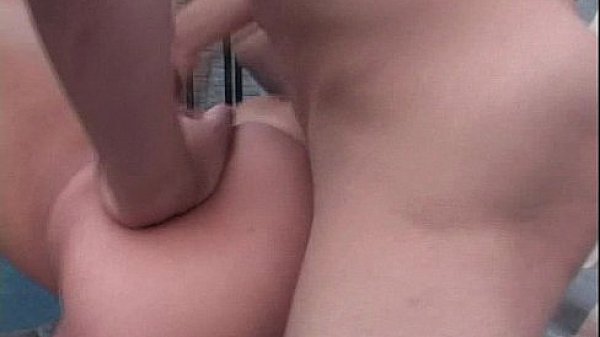 Brunette gets fucked by the pool 