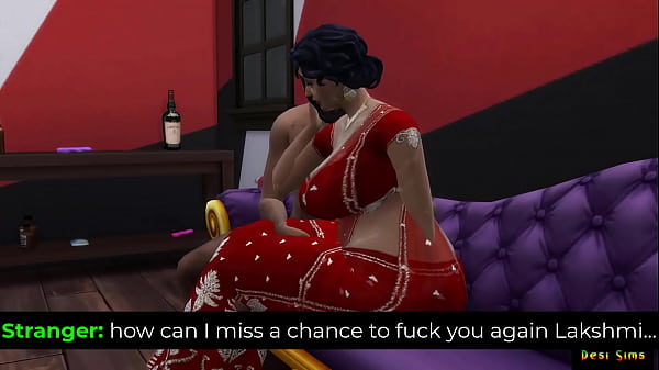 Stranger invites indian busty lakshmi aunty to a strip club and fucked her