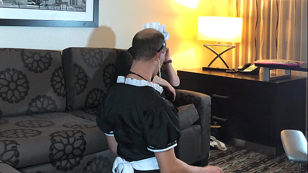 Sissy Maid Worships Boss Feet And Pegged thumbnail