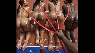 Blasting hot loads on my racing girl's asses ai 