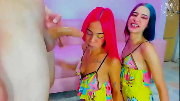 Sleepover gets out of hand rough throat fuck for these latinas 