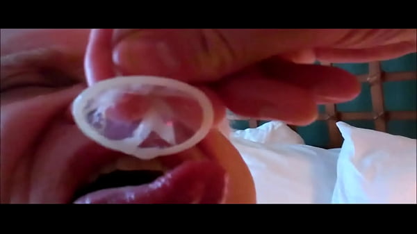 A Friend Empties His Condom Into My Old Man's Mouth After Fucking Me and Cumming 