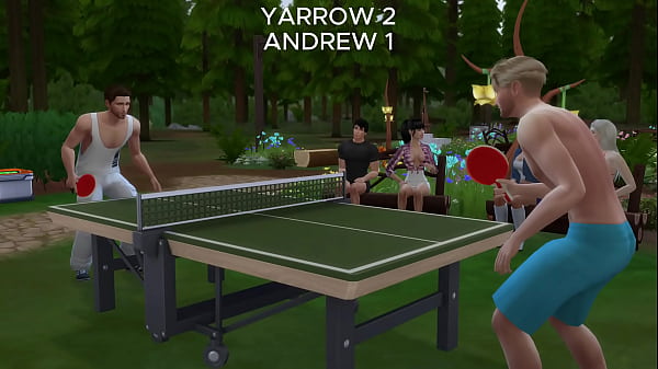 Table tennis tournament loser's girlfriend is the prize 