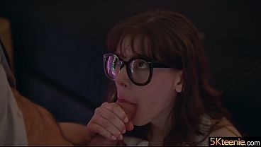 Petite nerdy teen with glasses fucked by a big older man (Krystal Palmer)