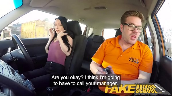 Fake Driving Hard sex and creampie_on 2nd lesson for Alessa Savage