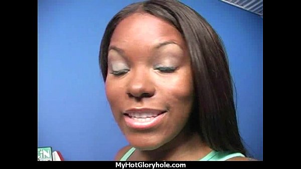 Ebony Slut Fucks_A White_Gloryhole Cock In Her First Interracial_Scene 24