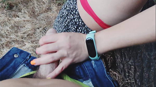 Man Meet Cute Hairy Girl In The Forest And Fucking Her Hairy Pussy. He Made His Cum With Handjob thumbnail