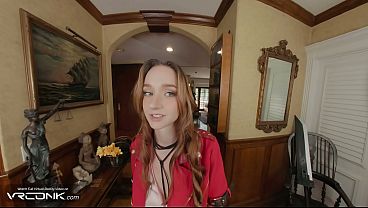 Vr skinny aerith sucks and fucks in japanese game cosplay porn 