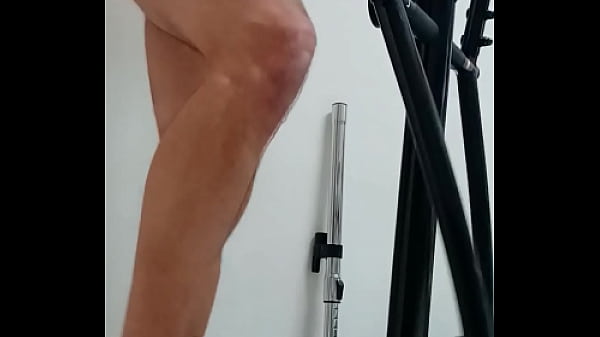 Tha naked guy in gymroom plays with his hard dick (Tom Motho) 