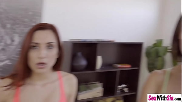 Stepsisters Andi Rye and_April Snow enjoy trio fuck_with stepdad