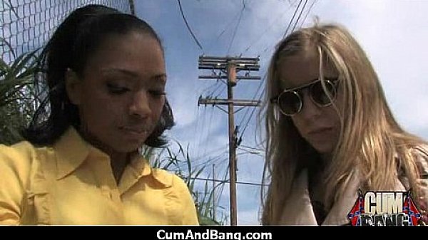 Ebony girl gets slammed by some white dudes 4 