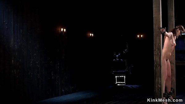 Blindfolded and tied hairy babe_tormented