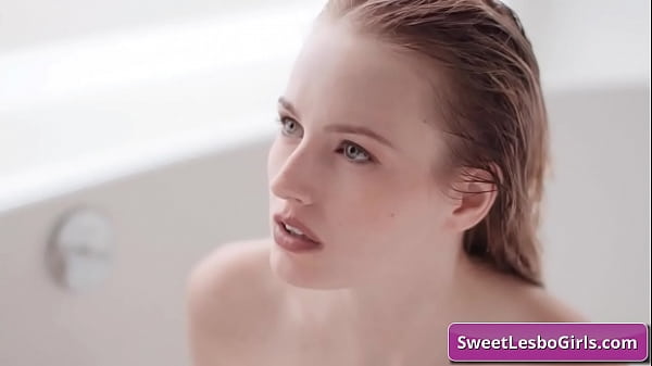 Sensual hot and sexy lesbian interracial couple Scarlett Sage_Julie Kay makingout in_the bathtub