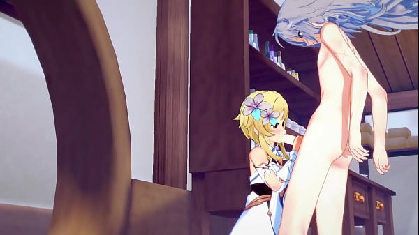 Genshin Impact Hentai - Lumine Handjob and Blowjob toRazor - Japanese asian manga anime_game porn