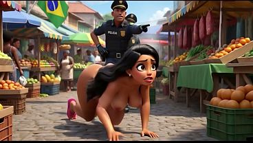 Stunning Nude Brazilian Favelada Daily Life Buying Bread Funk Dance Street Pee Supermarket Milk All Fours Pose (ai Generated) thumbnail