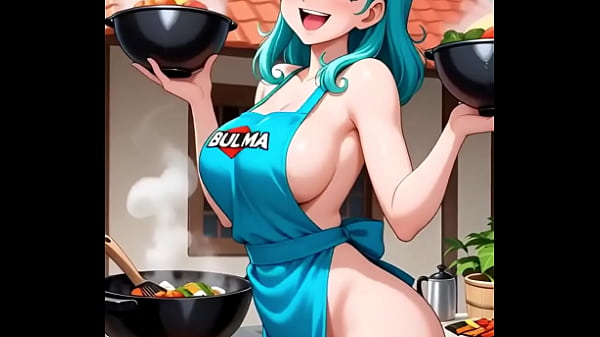 La waifu bulma haciendo guarrer&iacute;as mientras cocina 