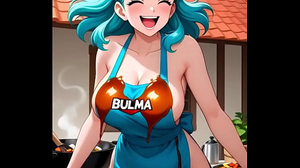 La waifu bulma haciendo guarrer&iacute;as mientras cocina 
