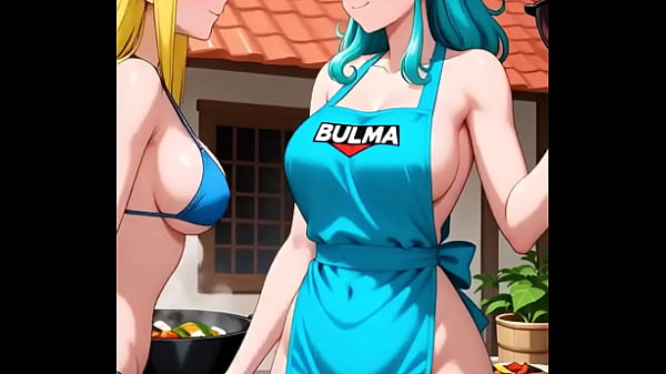 La waifu bulma haciendo guarrer&iacute;as mientras cocina 