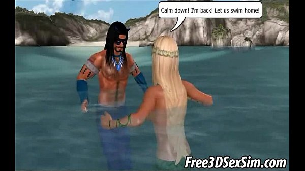 Hot 3D blonde mermaid getting fucked on a_boat