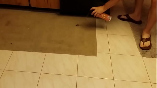 Stomping on a roach