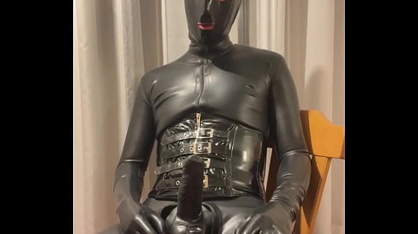 Orgasm in total latex